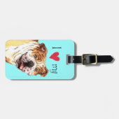 Ik hou van mijn Bulldog Bagagelabel (Voorkant horizontaal)