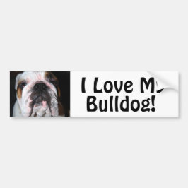 Ik hou van mijn Bulldog. Bumpersticker