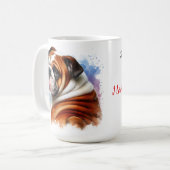 Ik hou van mijn Bulldog Coffee Mok Cup (Voorkant links)