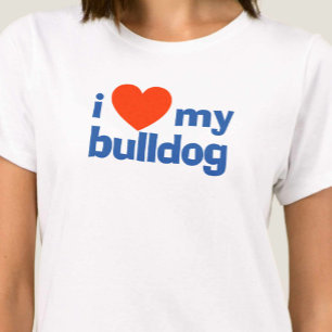 Ik hou van mijn bulldog t-shirt