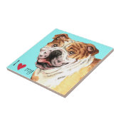Ik hou van mijn Bulldog Tegeltje (Zijkant)