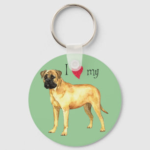 Ik hou van mijn Bullmastiff Sleutelhanger