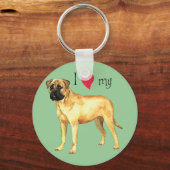 Ik hou van mijn Bullmastiff Sleutelhanger (Voorkant)