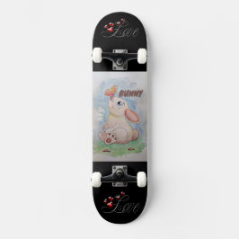 Ik hou van mijn Bunny cartoon geanimeerd afbeeldin Skateboard