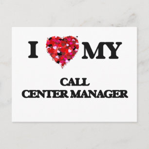 Ik hou van mijn Call Center Manager Briefkaart