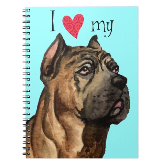 Ik hou van mijn Cane Corso Notitieboek (Voorkant)