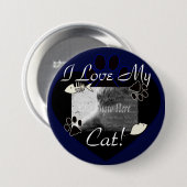 Ik hou van mijn Cat Button (Voorkant /achterkant)