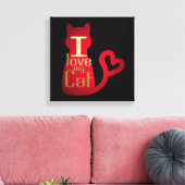 IK HOU VAN MIJN CAT CANVAS KUNST! (Insitu (Woonkamer))
