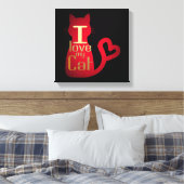 IK HOU VAN MIJN CAT CANVAS KUNST! (Insitu (Slaapkamer))