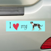Ik hou van mijn Catahoula Bumpersticker (Op auto)