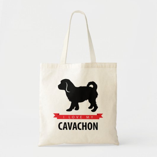 Ik hou van mijn Cavachon Canvas tas (Voorkant)
