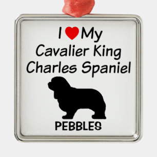 Ik hou van mijn Cavalier King Charles Spaniel Dog Metalen Ornament