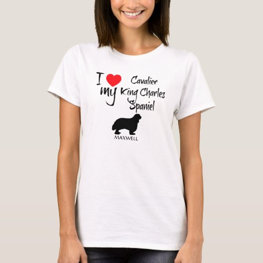 Ik hou van mijn Cavalier King Charles Spaniel T-shirt (Voorkant)