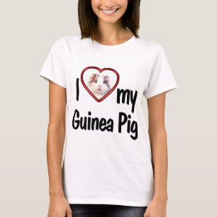 Ik hou van mijn cavia - Cute Red Heart Fotolijstje T-shirt
