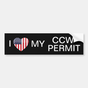 Ik hou van mijn ccw-vergunning bumpersticker