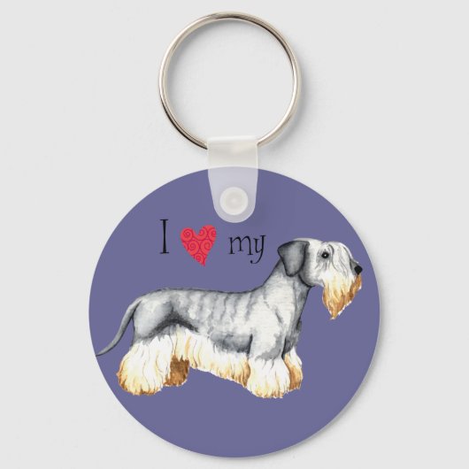 Ik hou van mijn Cesky Terrier Sleutelhanger (Voorkant)
