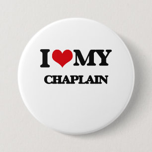 Ik hou van mijn Chaplain Ronde Button 7,6 Cm