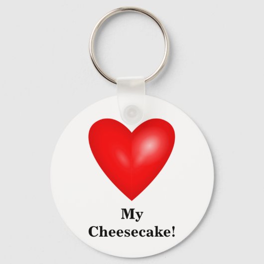 Ik hou van mijn Cheesecake Sleutelhanger (Voorkant)