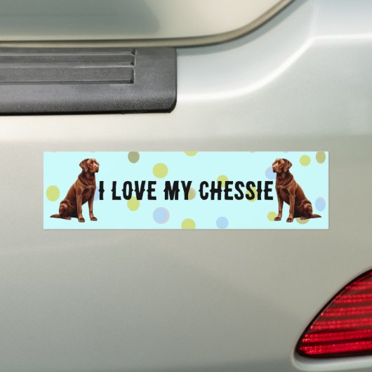 Ik hou van mijn Chesapeake Bay... - Gepersonalisee Bumpersticker (Op auto)