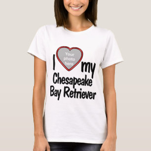 Ik hou van mijn Chesapeake Bay Retriever Red Heart T-shirt