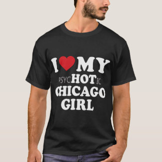 Ik hou van mijn Chicago Girl Valentijnsdag T-shirt