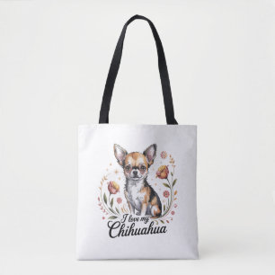 Ik hou van mijn chihuahua draagtas