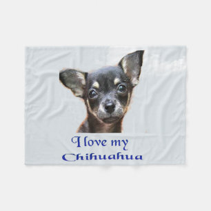 Ik hou van mijn chihuahua fleece deken