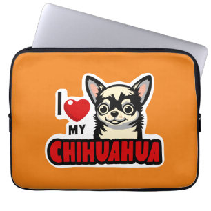 Ik hou van mijn Chihuahua Laptop Sleeve