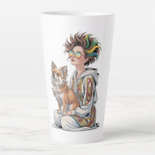 ik hou van mijn chihuahua latte mok