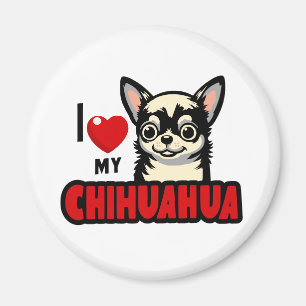 Ik hou van mijn Chihuahua Magneet