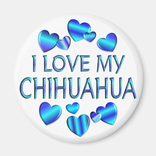 Ik hou van mijn Chihuahua Magneet (Voorkant)