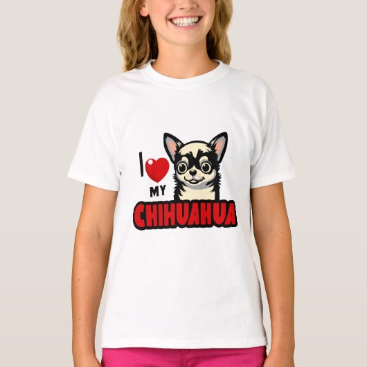 Ik hou van mijn Chihuahua T-shirt (Voorkant)