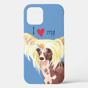 Ik hou van mijn Chinese Crested iPhone 12 Hoesje