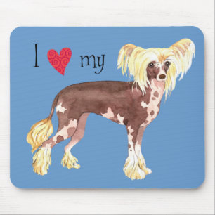 Ik hou van mijn Chinese Crested Muismat