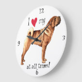 Ik hou van mijn Chinese Shar-Pei Grote Klok (Hoek)