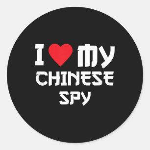 Ik hou van mijn Chinese spion _2 Ronde Sticker