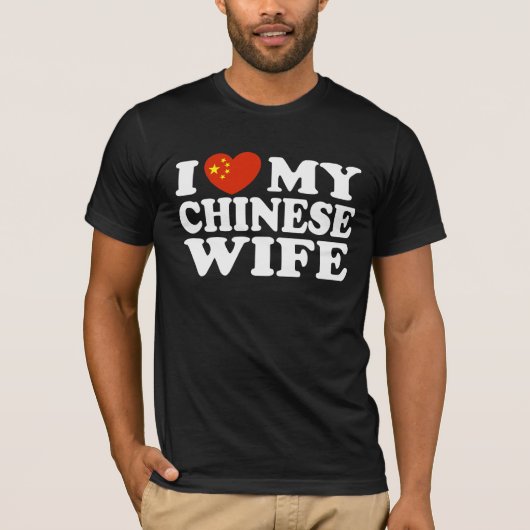 Ik hou van mijn Chinese vrouw T-shirt (Voorkant)