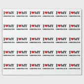 Ik hou van mijn chiropractor cadeaupapier (Vlak)