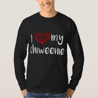 Ik hou van mijn Chiweenie Hondenliefhebber T-shirt