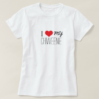 Ik hou van mijn Chiweenie T-shirt