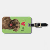 Ik hou van mijn chocolade lab bagagelabel (Voorkant horizontaal)