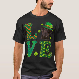 Ik hou van mijn chocolade labrador St Patrick's Da T-shirt