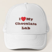 Ik hou van mijn chocoladelab trucker pet (Voorkant)