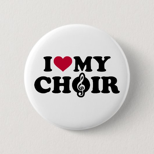 Ik hou van mijn Choir Ronde Button 5,7 Cm (Voorkant)