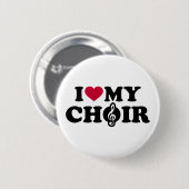 Ik hou van mijn Choir Ronde Button 5,7 Cm (Voorkant /achterkant)