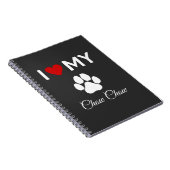 Ik hou van mijn Chow Chow hond aangepaste tekst Notitieboek (Rechterzijde)