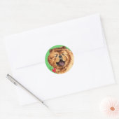 Ik hou van mijn Chow Ronde Sticker (Envelop)