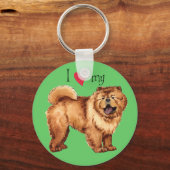 Ik hou van mijn Chow Sleutelhanger (Voorkant)