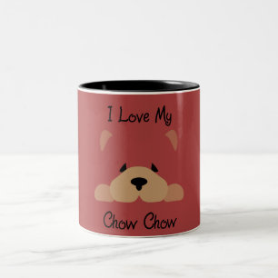 Ik hou van mijn Chow Tweekleurige Koffiemok