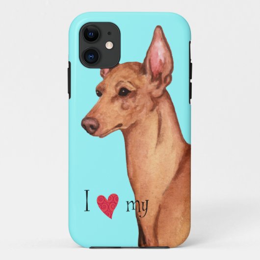 Ik hou van mijn Cirneco dell'Etna Case-Mate iPhone Case (Achterkant)